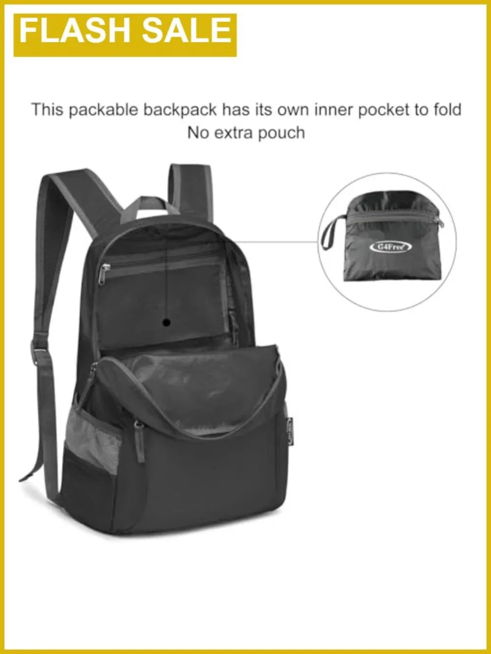 20L Small Packable Travel Hiking Backpack Foldable Lightweight